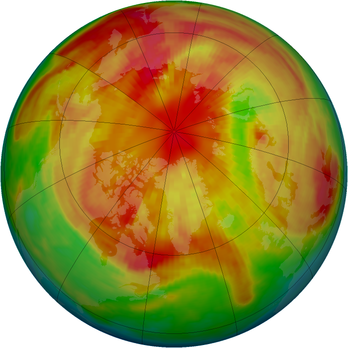 Arctic ozone map for 10 March 1987